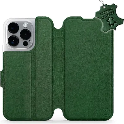 Produktbild von Echtleder Handyhülle für iPhone 14 Pro, Mobiwear Leather, Grün