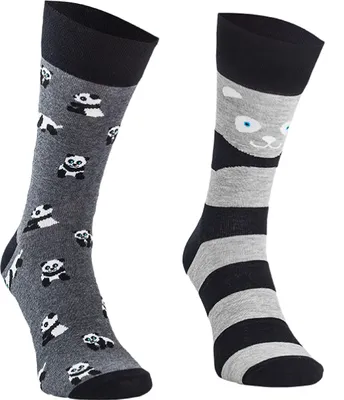 Produktbild von SKIETY Lustige Socken Uni, Baumwollsocken, Panda, 39-42