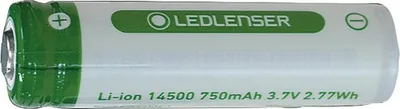 A single rechargeable battery is shown against a white background.