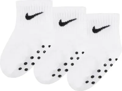 Produktbild von Nike Kids Core Swoosh Gripper Socken 3 Paare Weiß EU 16-18 1/2 Weiß EU 16-18 1/2