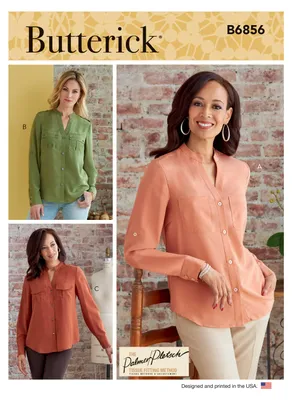 Produktbild von Damen Schnittmuster Butterick B6856F5 Chemisier 44-52