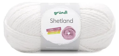 Produktbild von Gründl Wolle Shetland - Winterwolle - 1 Knäuel 100 g, Weiß
