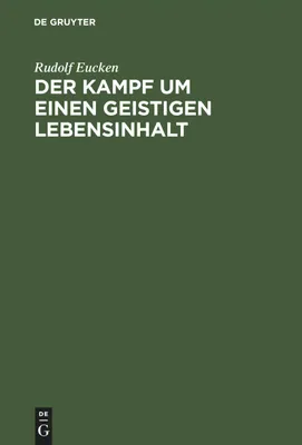 Produktbild von Der Kampf um einen geistigen Lebensinhalt