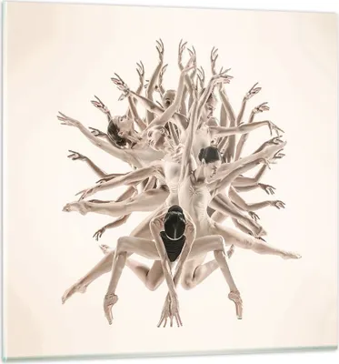 Produktbild von Bilder auf glas - Einteilig - Modern Stück Ballett - 50x50cm - Glasbilder - Wandbilder - Bilder - zum Aufhängen bereit - Wanddekoration aus Glas - Glas Bilder - Wandbild auf Glas - GAC50x50-4636