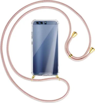 Produktbild von Handykette Backcover-Schutzhülle mit Band (Metall goldfarben) für Huawei P10 - roségold