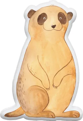 Produktbild von Mr. & Mrs. Panda Dekokissen Erdmännchen 55 cm - Weiß - Geschenk, Reisen, Afrika, Spruch, Zierkissen, Traveling, kuschelfigur, Kuschelkissen, Roadtrip, kissen tier