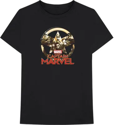 Immagine prodotto di Captain Marvel - Maglietta Logo per Uomo/Donna Unisex RO9494 (L) (Nero)