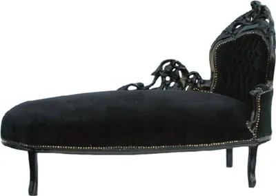 Produktbild von Barock Chaiselongue Schwarz/Schwarz