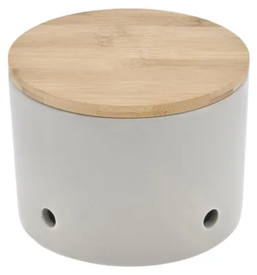 Produktbild von Knoblauchtopf CERA-DESIGN Silver hellgrau aus Keramik MAGU WA