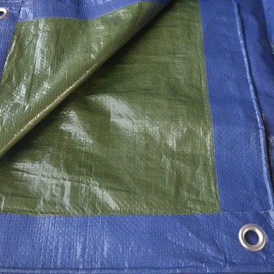 Produktbild von Abdeckplane mit Ösen 4,00x6 m Grün-Blau 90 g/m²