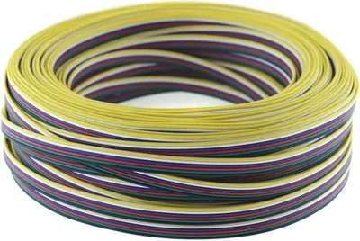 Produktbild von 6-poliges Flachbandkabel für RGBW LED Streifen 50m Verlängerung