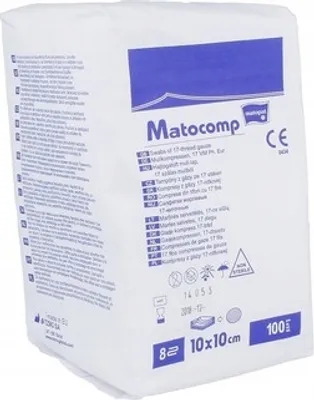 Immagine prodotto di Tamponi, Matocomp, non sterili, 10cmx10cm, 1 confezione da 100 pz