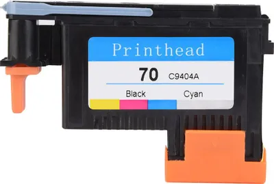 Image de Tête d'impression de haute qualité pour HP 70 Designjet Z2100 Z3200 Z3100 Series Matte Black+Cyan (C9404A)