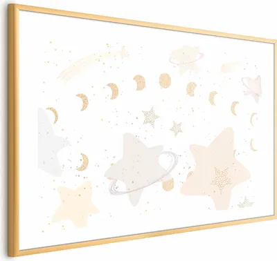 Produktbild von Posterpapier Poster - Moon and Stars 42x29.7 cm Für Kinder e-A-10127-ao-a