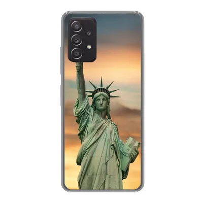 Produktbild von MuchoWow® Handyhülle Schutzhülle Hülle für Samsung Galaxy A53 5G New York - Freiheitsstatue - Sonnenuntergang Silikon Softcase Handy Hülle - Schutzabdeckung