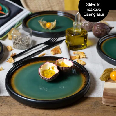 Image de Moritz & Moritz SOLID 4x assiettes à dessert vert/marron