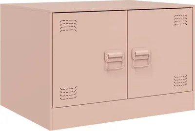 Zdjęcie produktu dla vidaXL Stolik kawowy różowy 67x50x44 cm stalowy