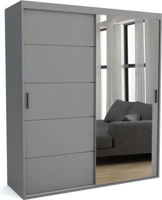 Produktbild von FURNLUX Garderobenmatte C Grau 160cm / Hauptfarbe: Grau / Abmessungen: 160 x 60 x 205 cm