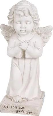 Produktbild von Grab-Spruchstein stehender Engel 56cm Schutzengel Grabschmuck Figur Statue Deko