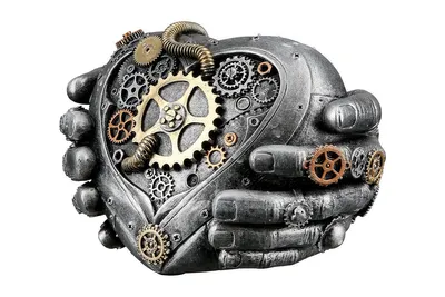 Produktbild von Gilde Skulptur Steampunk Herz i.Händen