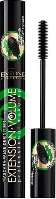 Produktbild von Eveline Extension Volume False Definition 4D Mascara Black Wimperntusche für verlängerte Wimpern und Volumen 10 ml