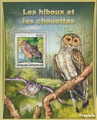 Produktbild von Briefmarken Zentralafrikanische Republik 2017 Mi Block 1570 (kompl. Ausgabe) postfrisch Eulen