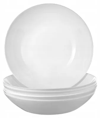 Produktbild von Epewex Tiefe Suppenteller Weißes Glas 6er Set