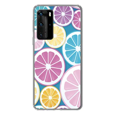 Produktbild von MuchoWow® Handyhülle Schutzhülle Hülle für Huawei P40 Pro Obst - Grapefruit - Tropisch Silikon Softcase Handy Hülle - Schutz - Geburtstag Teenager