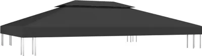 Immagine prodotto di Copertura Superiore per Gazebo a 2 Strati 310 g/m² 4x3 m Nera