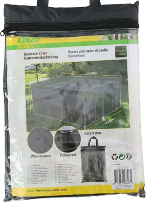Productafbeelding van Tuinmeubelbeschermer, 210x210x90 cm, beschermhoes voor zitgroep, polyester, antraciet