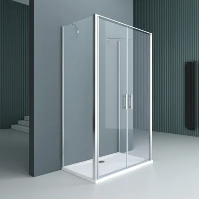 Produktbild von doporro Duschkabine Ravenna50K 90x120x195cm Duschabtrennung zwei Drehtüren ESG-Sicherheitsglas Klarglas