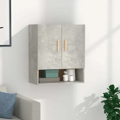 Produktbild von The Living Store Wandschrank Betongrau 60x31x70 cm Holzwerkstoff