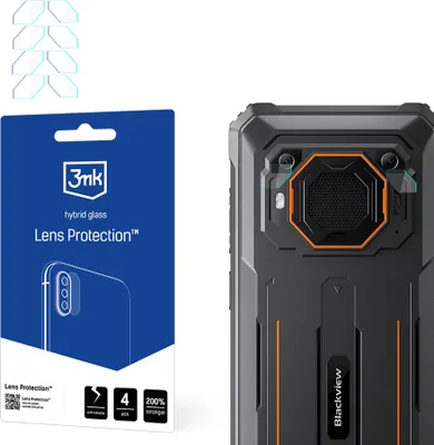 Produktbild von 3mk Hybridglas Lens Protection für Blackview BV6200 / BV6200 Pro Kamera Objektiv Kameralinse 0,16mm 6H (4 Stück)