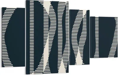 Produktbild von Bild auf Leinwand - Leinwandbild - 4 Teile - Abstraktion künstlerisch kreativ - 120x70cm - Wand Bild - Wanddeko - Wandbilder - Leinwanddruck - Bilder - Wanddekoration - Leinwand bilder - DL120x70-4943