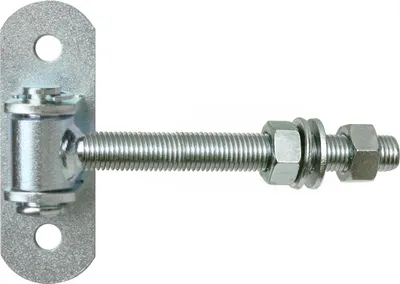 Image de 2 gonds de porte réglables Charnières de porte à suspension M12 avec tôle à visser Galvanisé