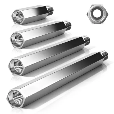 Produktbild von UNC 1 1/4" 200mm Diamantbohrkrone Verlängerung aus Aluminium mit Sechskant 41mm Schlüsselweite für Diamant Bohrkronen Dosenbohrer Kernbohrer (1 Stück)