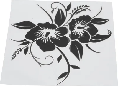 Produktbild von Universeller Blumen-Autoaufkleber, Vinyl, Automobil-Außendekoration, Aufkleber für Motorrad, LKW, SUV, Schwarz