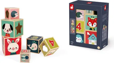 Immagine prodotto di Janod Pyramid 6 Cubes Baby Forest