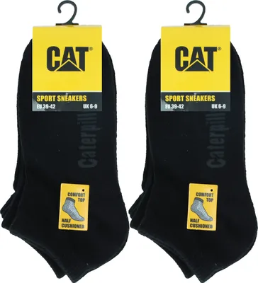Immagine prodotto di Caterpillar 6 paia di calzini da uomo sportivi con suola in spugna di cotone nero43-46