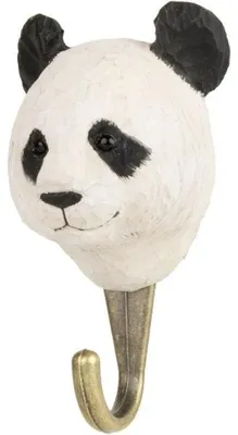 Produktbild von Wildlife Garden Decohook Wandhaken Panda (handgeschnitzt)