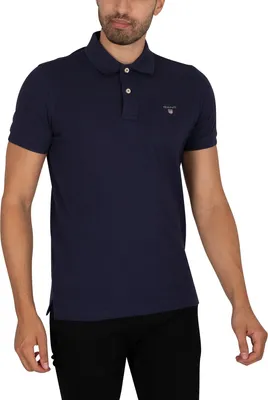Produktbild von GANT Das Original Pique Rugger Poloshirt, Blau S