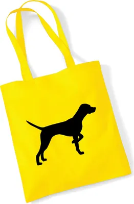 Produktbild von Huuraa Jutebeutel English Pointer Silhouette 10 Liter Yellow Baumwolle Tasche Geschenkidee