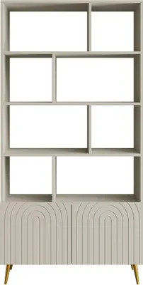 Produktbild von Wohnwand mit 2 Türen & 8 Fächern - Beige - NORSIM