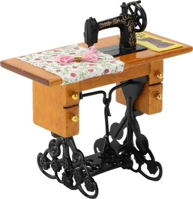 Produktbild von Puppenhausmöbel Spielzeug, exquisite Verarbeitung ungiftiger 1:12 Nähmaschine, Zubehör, glatte Oberfläche für Puppenpuppen