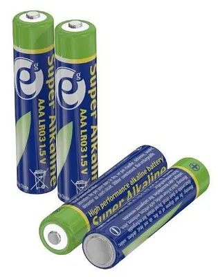 Produktbild von Gembird Battery Set alkaline ENERGENIE EG-BA-AAA4-01 x 4 - Batterie - Micro (AAA), Einwegbatterie, AAA, Alkali, 1,5 V, 4 Stück(e), 52 mm