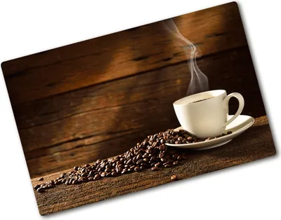 Produktbild von Tulup Glas Herdabdeckplatte - 80x52 cm - Glaskeramikkochfeld-Abdeckung Spritzschutz Glasabdeckplatte - Einteilig - Essen & Getränke - Kaffeetasse - Braun