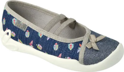 Produktbild von Mädchen Hausschuhe Befado Marienkäfer Blau 28