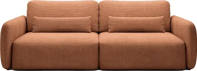 Produktbild von 3-Sitzer-Schlafsofa mit terracottafarbenem Strukturbezug - VOPOZA