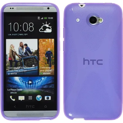 Produktbild von PhoneNatic Case kompatibel mit HTC Desire 601 - lila Silikon Hülle X-Style + 2 Schutzfolien