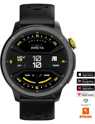 Obrázek produktu pro Invicta I-Tech - 2 Pro ITECH-005 Pánské Hodinky - Smartwatch Hnutí - Nerezová Ocel s Černým Ciferníkem - 46 mm